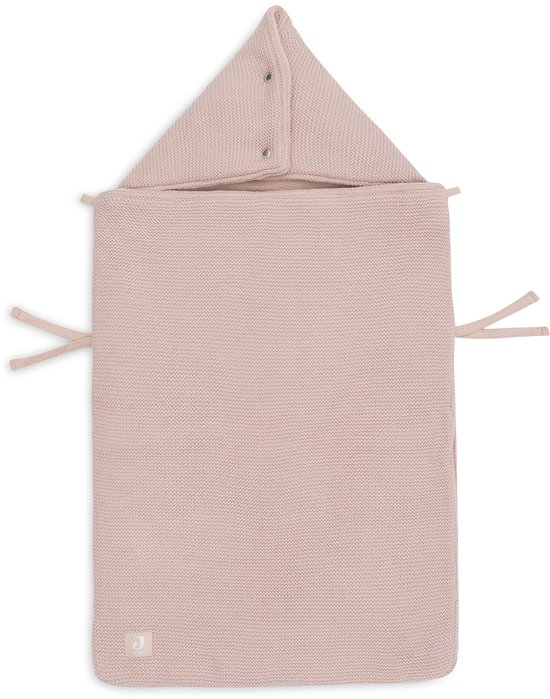 Jollein - Voetenzak voor Autostoel & Kinderwagen (Wild Rose) - Basic Knit - Katoen - Footmuff Maxi Cosi, Kinderwagen of Autostoel - 42x82cm van Jollein — afbeelding 3