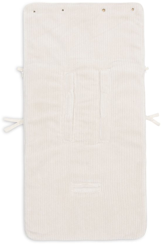 Jollein - Voetenzak voor Autostoel & Kinderwagen (Oatmeal) - Cloudy Rib - Katoen - Footmuff Maxi Cosi, Kinderwagen of Autostoel - 42x82cm van Merkloos — afbeelding 2