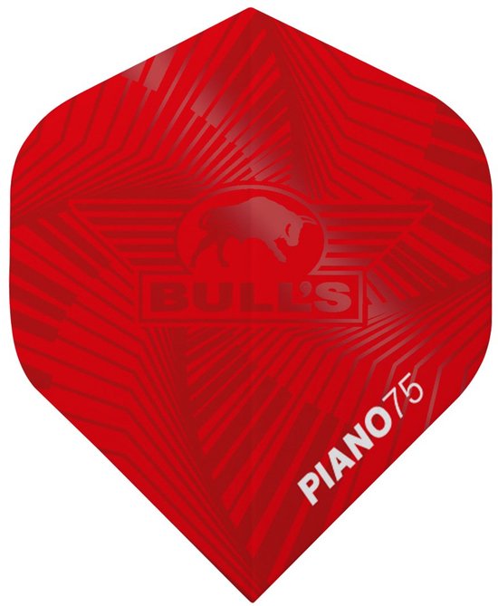 Bull's Flights Piano 75 nr.2 Red 5 Pack van Bull's — afbeelding 3