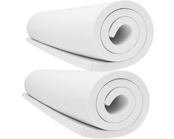 MEARCOOH 2 stuks, 10 mm dikke witte EVA-schuimvellen op rol, 35 x 99 cm hoogwaardig EVA-schuim, hoogwaardig - ShopVlot