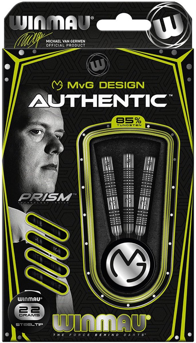 WINMAU - Michael Van Gerwen MvG Authentic: Steeltip Tungsten Dartpijlen Professioneel - 26g van Winmau — afbeelding 5