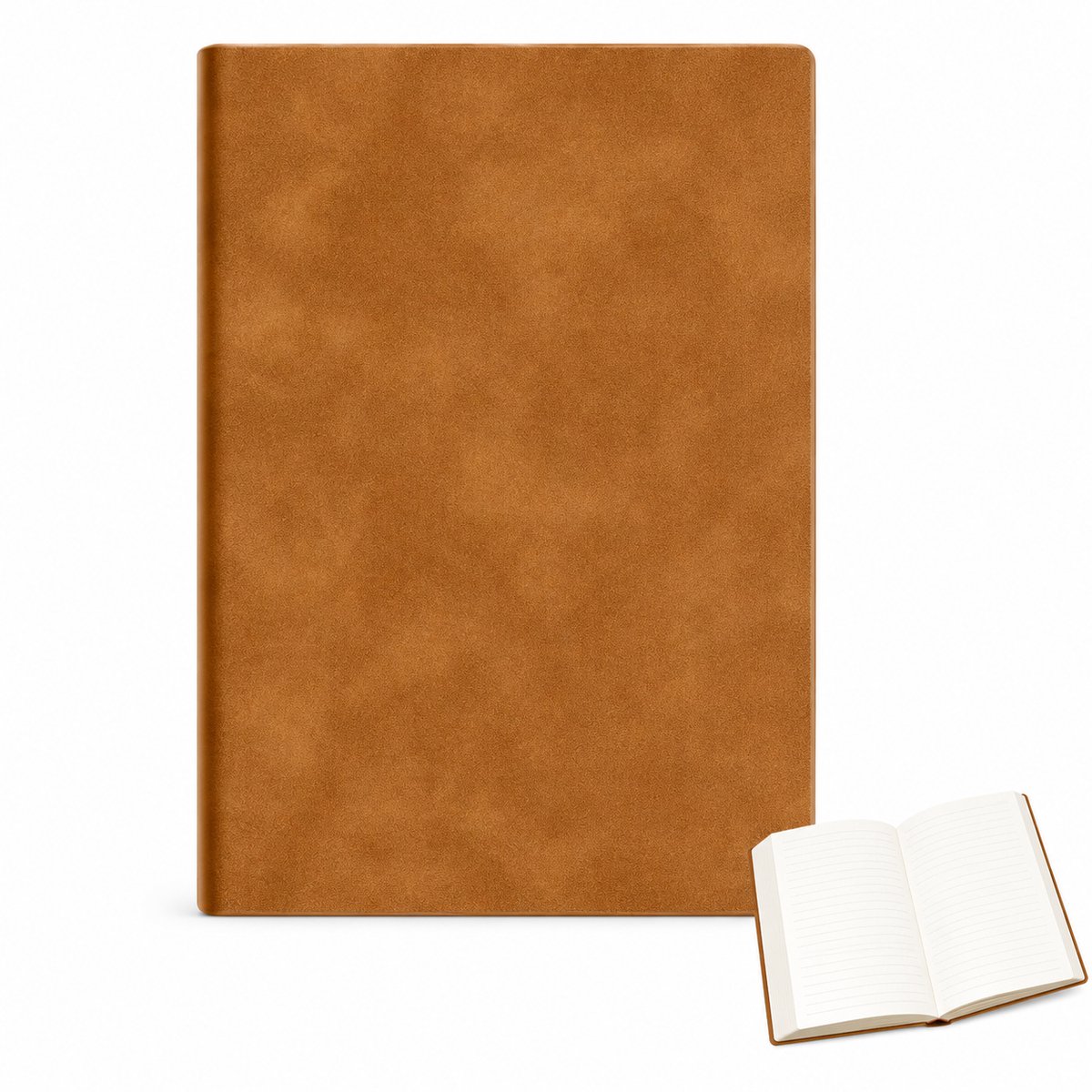 VHV - Notitieboek B5 - Softcover Schrijfboek - Extra Dik 240 Pagina's per -20x14x2 cm - Waterdicht Notebook - voor Kantoor School en Dagboek - Bruin