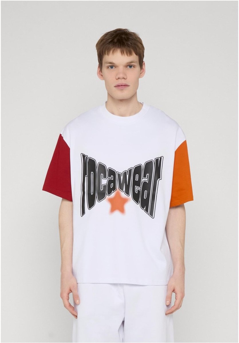 Rocawear - Colored Heren Tshirt - 4XL - Wit/Rood