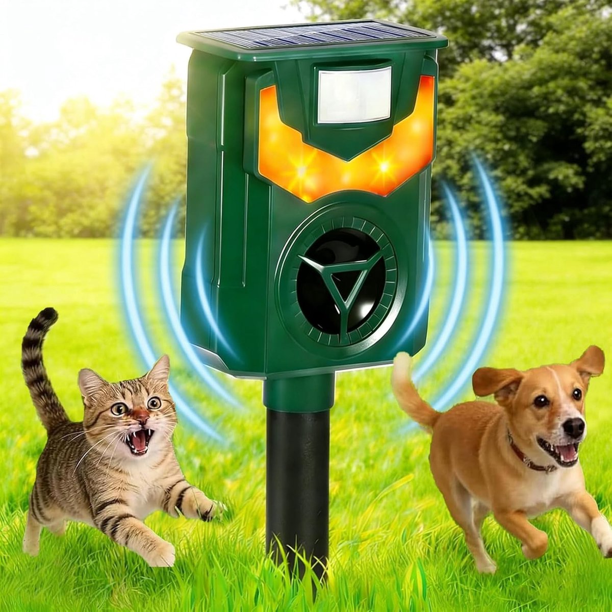 Kattenverjager afweermatten - Kattenverjager - Stijl B - 47,5 x 9,5 x 6,5 cm - Op Zonne-energie - Voor Tuin