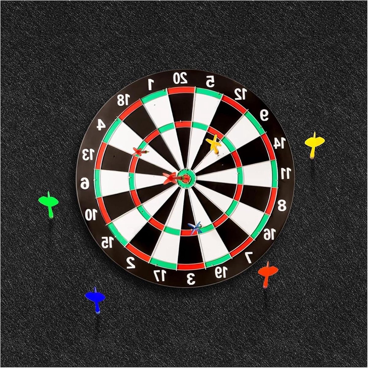 Opvouwbare Muurbeschermer - Vilt Darts - Dart Spel - Zelfklevend - 60 x 60 cm - Grijs