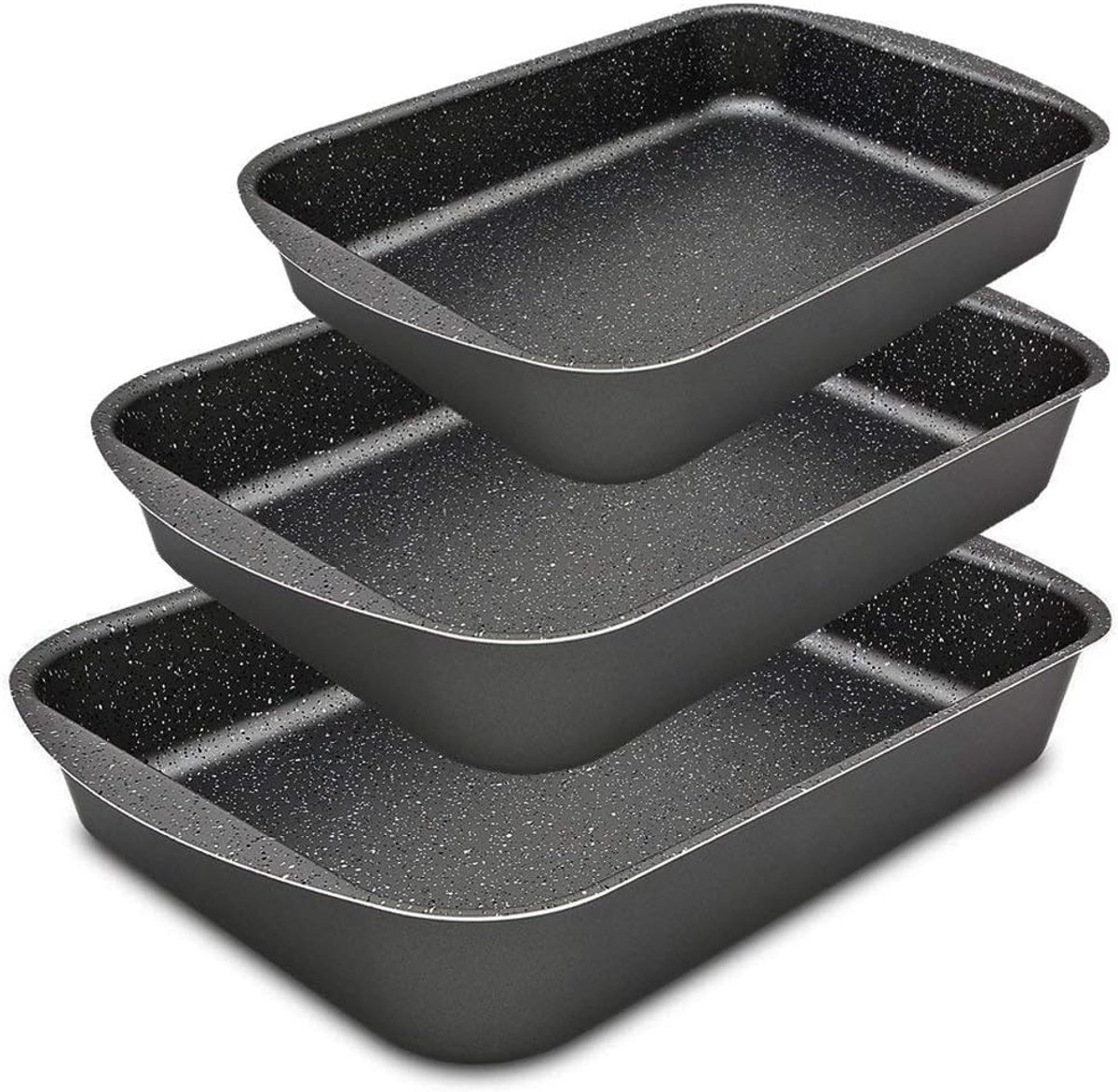 Bakplaat XXL - Aluminium - 3-delige set - Anti-aanbaklaag - Voor Oven