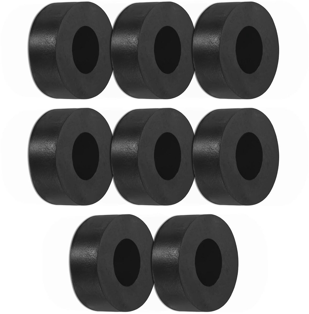 8 Stuks Rubber Isolatie Schijven, 0.8 Inch OD, 0.4 Inch ID, 0.3 Inch Dikte, Antivibratie Rubber Washers voor Thuis en Auto Toepassingen, Geluidsisolatie en Schokabsorptie