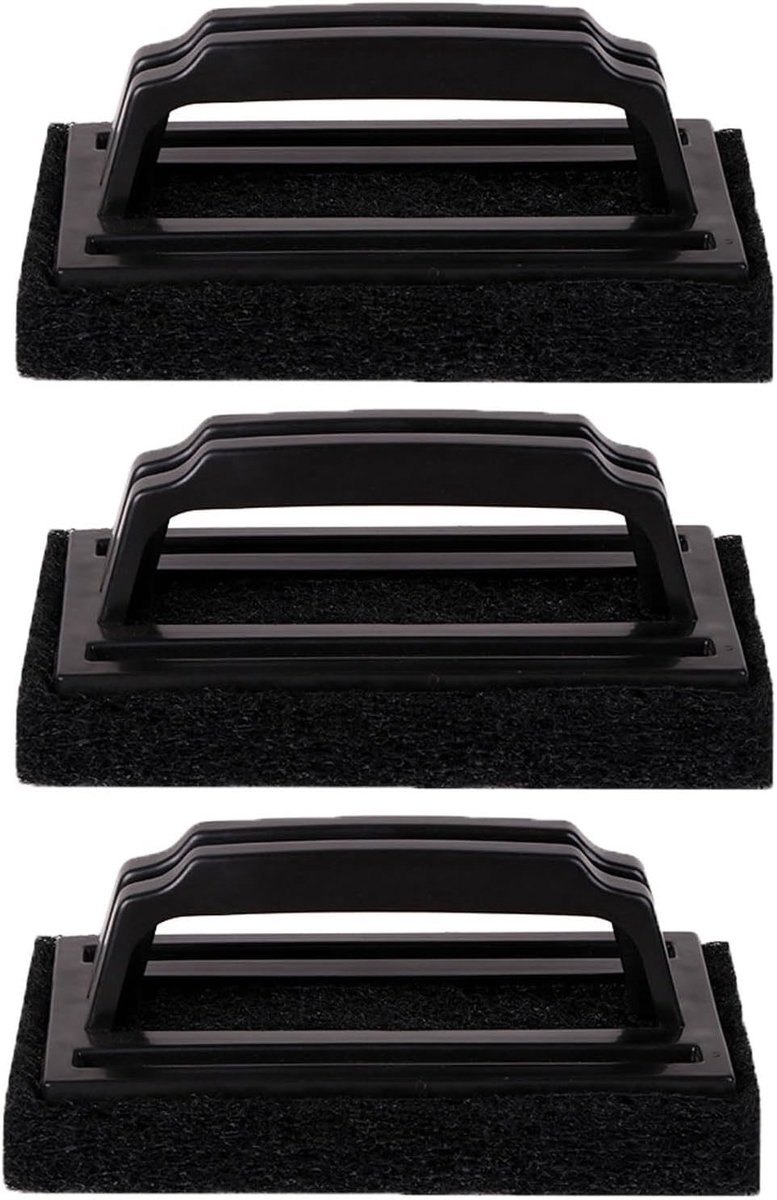 Grillborstel Set - Zwart - 15 x 9 x 6 cm - Duurzame Reinigingsborstels - Voor Grill en Keukenapparaten