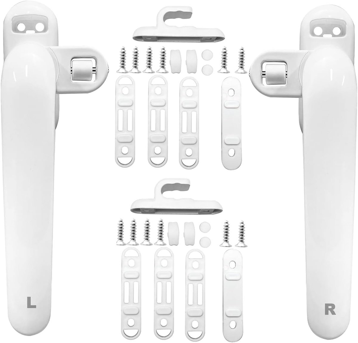 Raamgreep - Wit - 16 x 5 x 5 cm - Aluminiumlegering met Draaikantelfunctie - Voor Ramen en Terrasdeuren