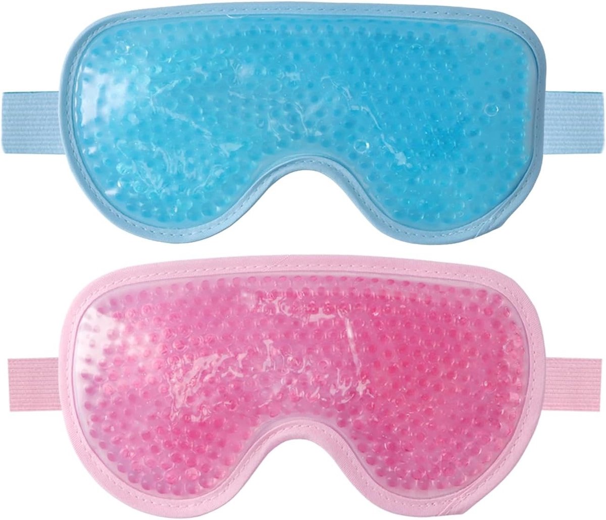 Verkoelend Oogmasker - Blauw - Herbruikbaar Gel-Oogmasker voor Vermoeidheid en Donkere Kringen