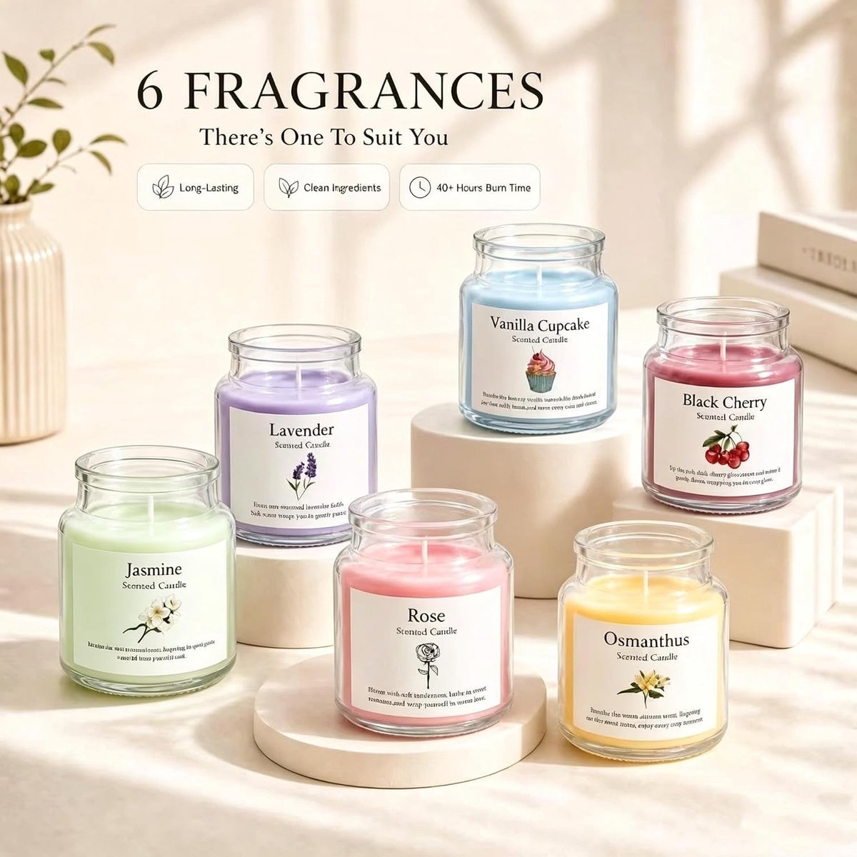Aromakaars - Kersen - 80 g - Natuurlijke Sojawas - Voor Thuis en Badkamer