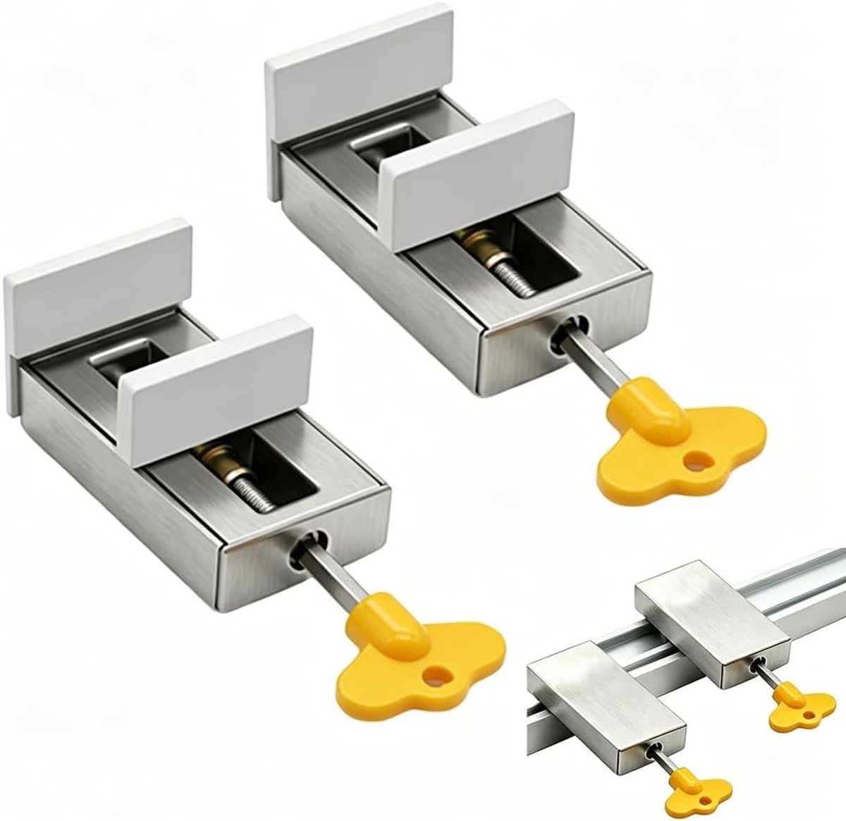 Raamslot Set van 2 - Aluminium - Verstelbaar - Voor Huis en Kantoor