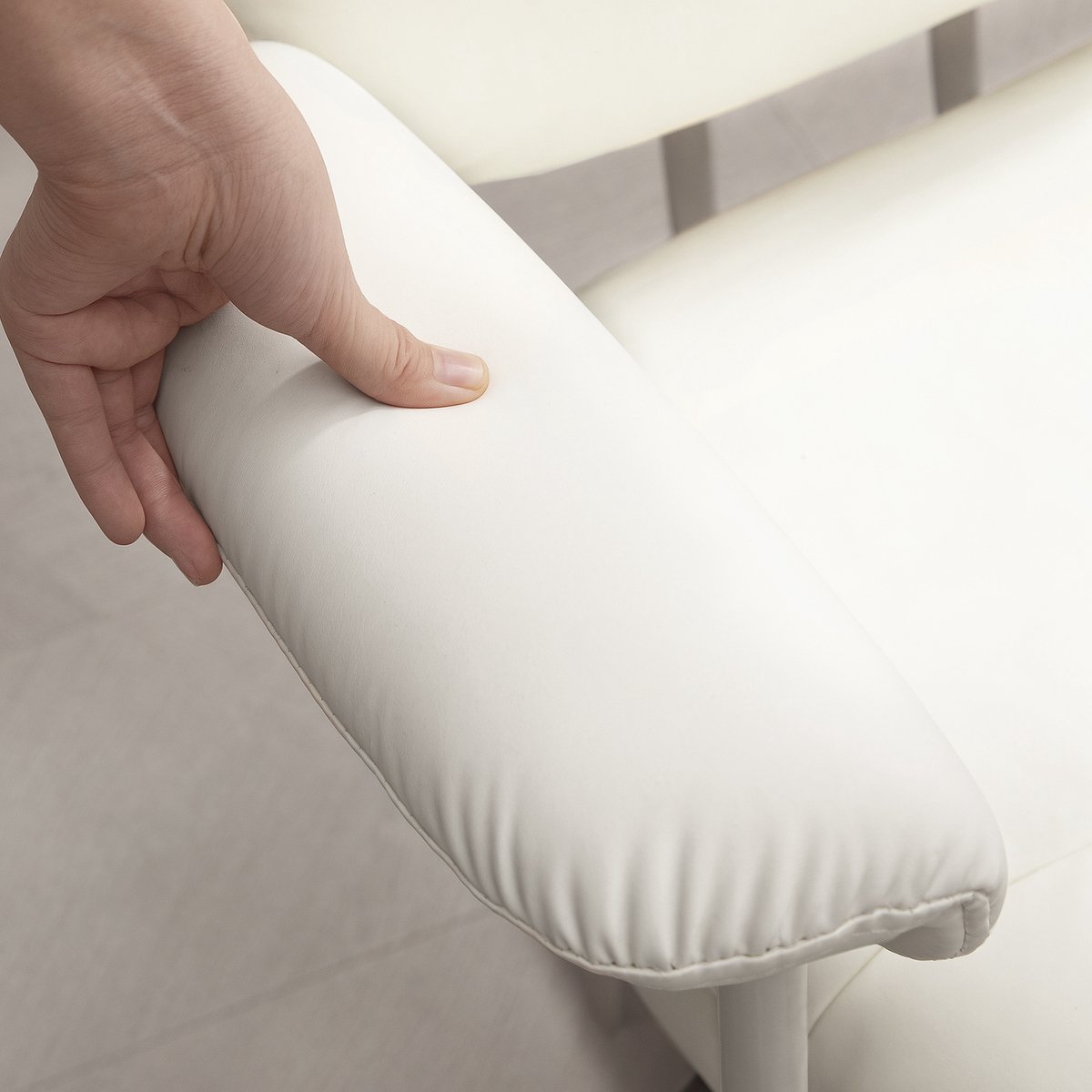 HOMCOM Bureaustoel met kantelfunctie, Gevoerde bureaustoel, - afbeelding 3
