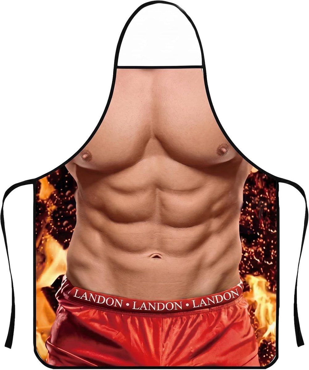 Grappig herenschort voor de keuken, leuk cadeau voor mannen, ideaal voor koken en barbecueën