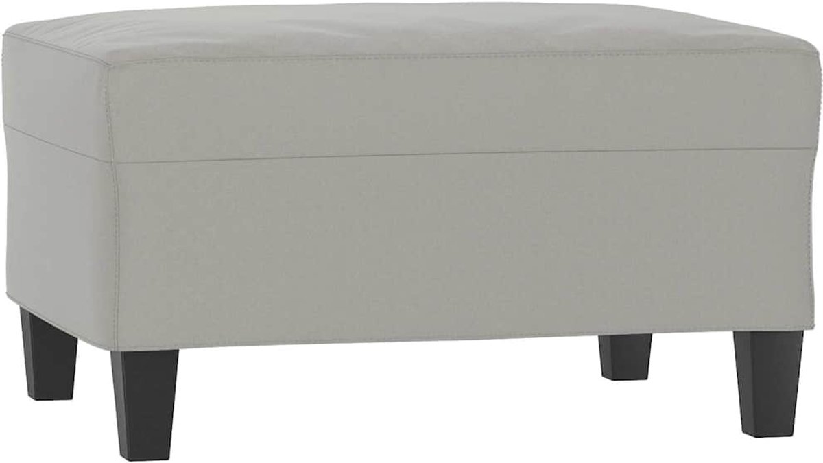 vidaXL - Voetenbank - 70x55x41 - cm - microvezelstof - lichtgrijs