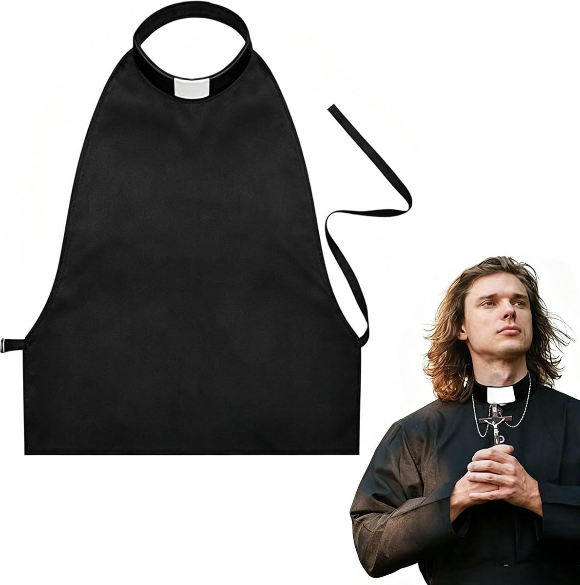 Priesterhalskraag voor mannen en vrouwen, kostuumaccessoires voor predikers en geestelijken, ideaal voor kerkdiensten en religieuze evenementen