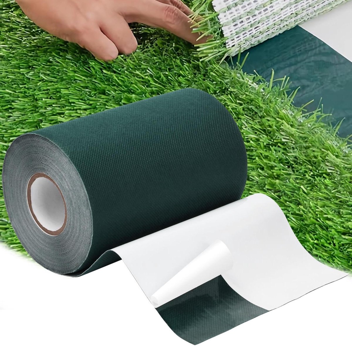 Kunstgras Tape - Plakband Gazon - Buiten Leggen - Waterdicht Weerbestendig - 15cm x 5m - Groen