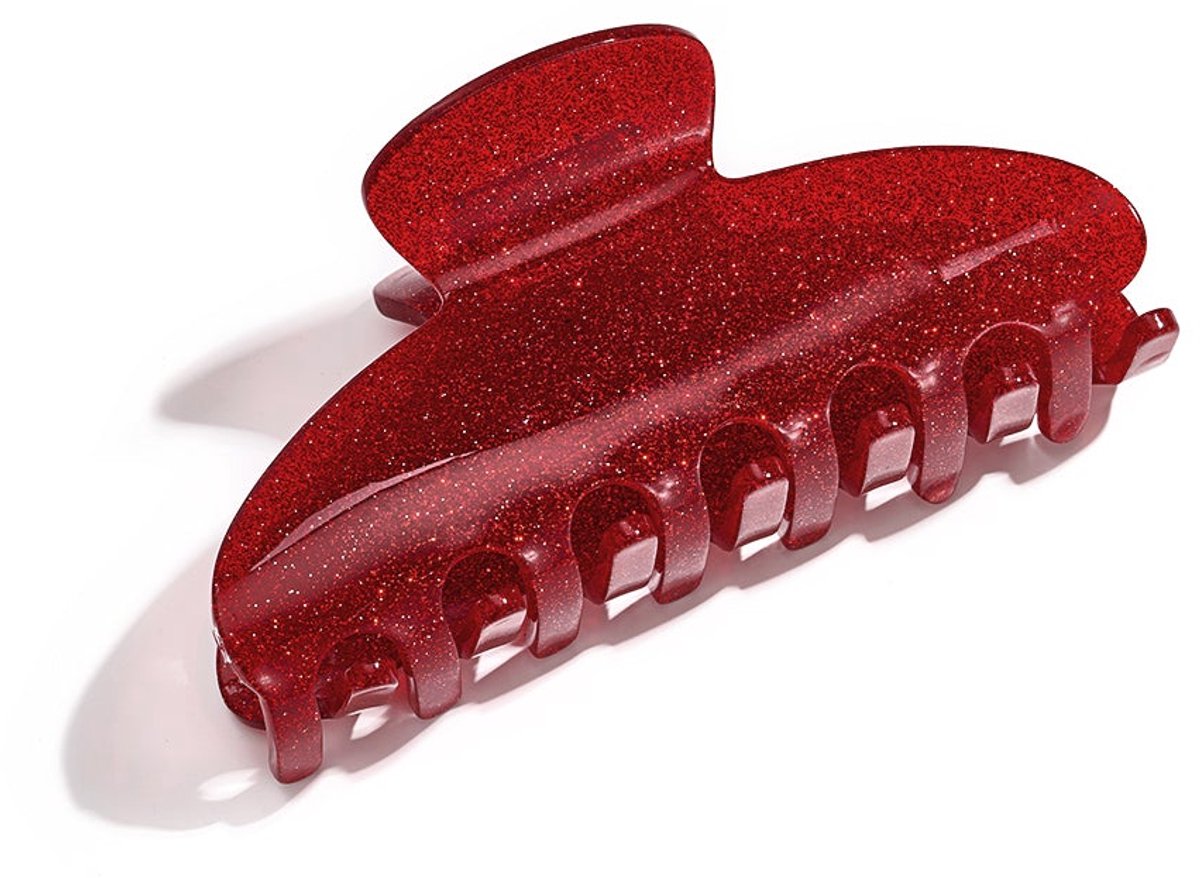 Haarclips met onregelmatige vorm, gemaakt van imitatieacetaat, dagelijkse accessoires - Rood