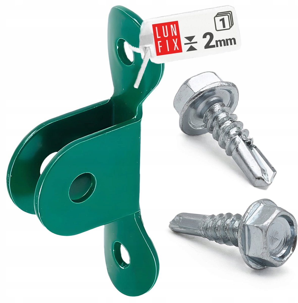 LUN FIX - Hoekpost hardware Groene - met twee schroeven
