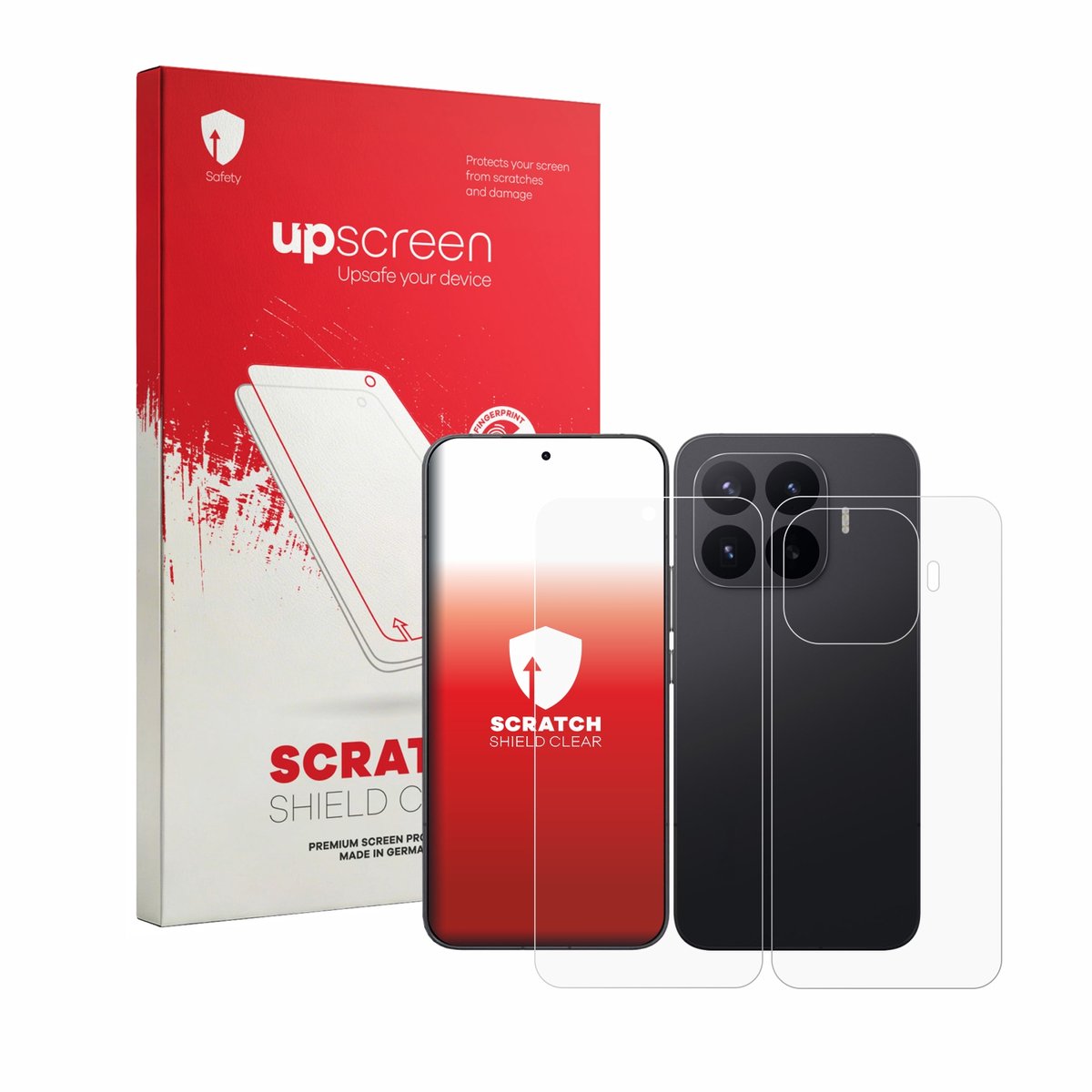 upscreen - Screenprotector voor Xiaomi 17T Pro (Voor+Achter) - Folie Beschermfolie transparant