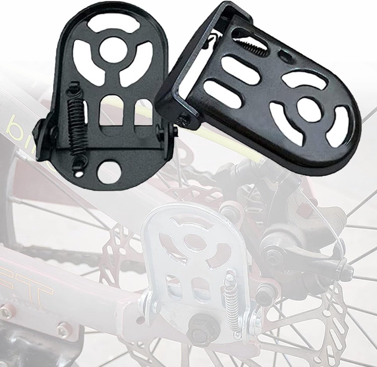 Vouwfiets Achterpedaal - Zwart - Aluminium - Voor Fietsaccessoires