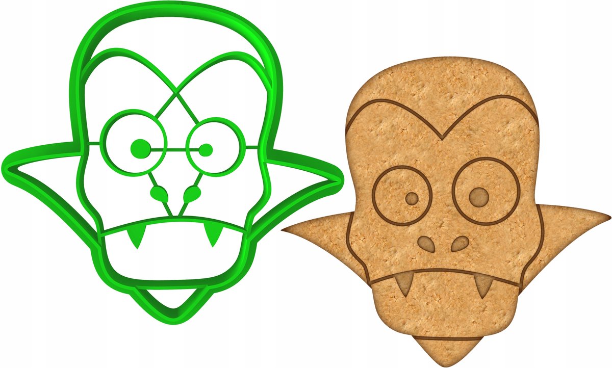 Halloween Dracula Vampier Koekjesvorm - Plastic PETG