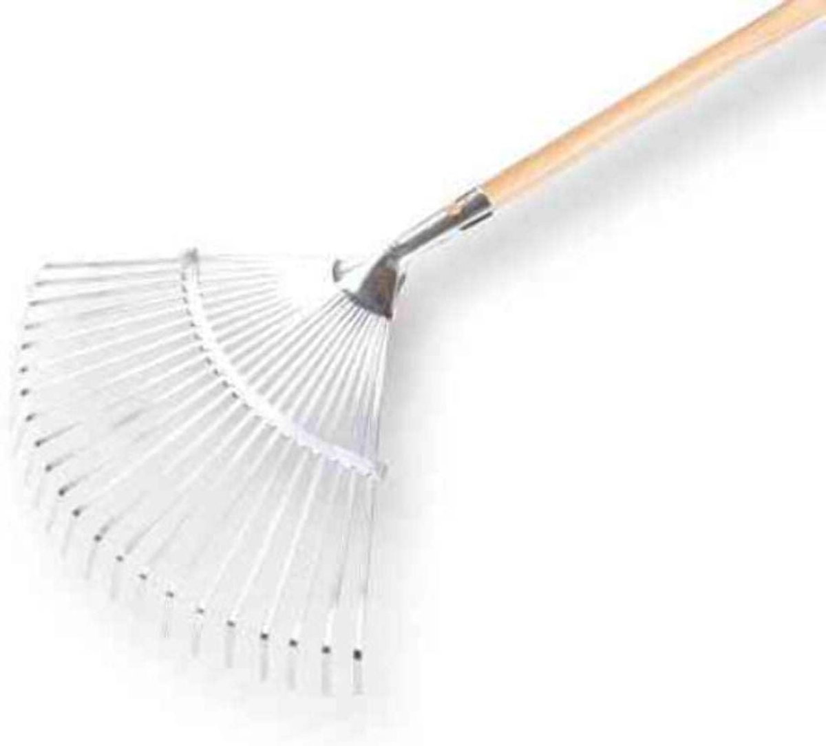Bladhark met steel - Gazonhark - Tuinonderhoud - 22 tanden verzinkt - 160cm steel - Metaal