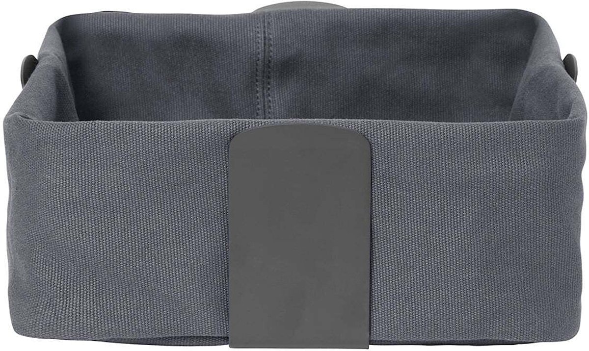 Famanu – Broodmand maat L in donkergrijstint, harmonieuze look, 26 x 26 cm, ideaal voor het serveren van brood