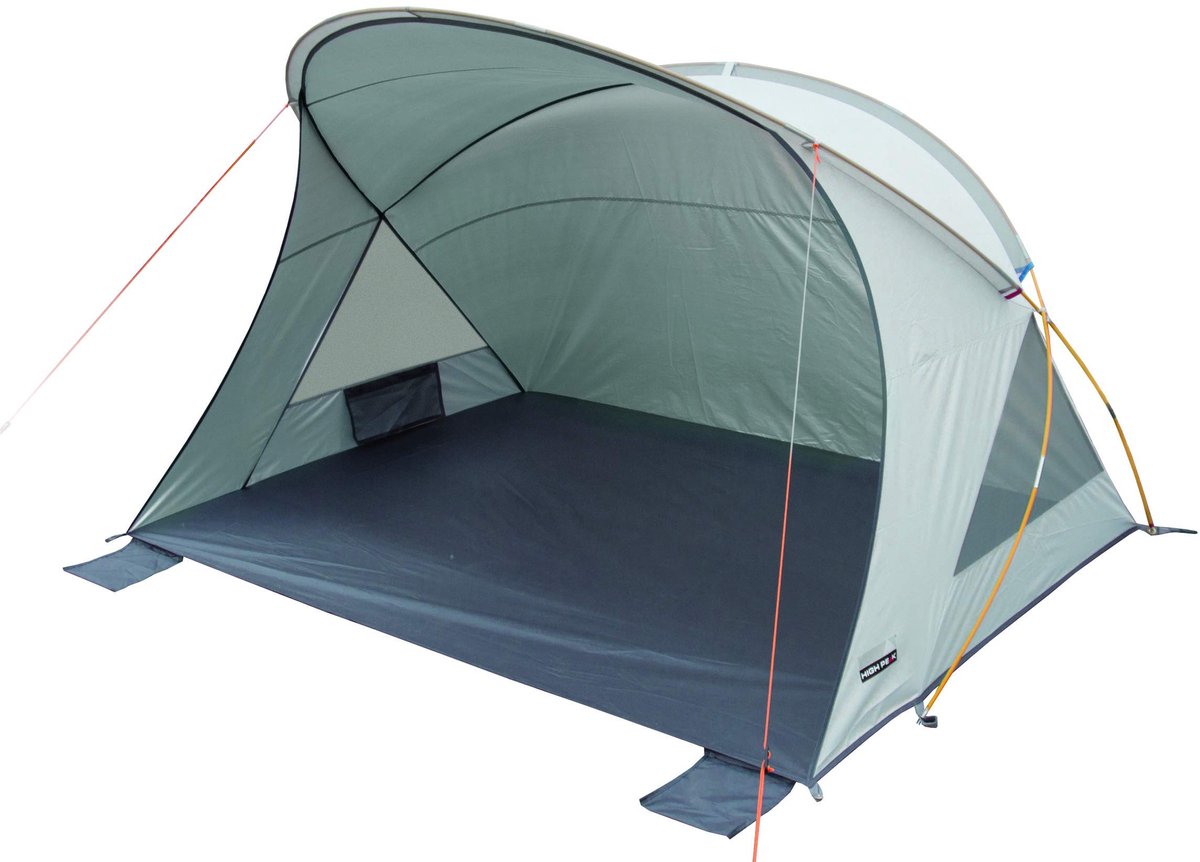 Famanu – Strandtent Cadiz 80 met UV-bescherming 80, zonbescherming volgens 801 standaard, vrijstaand met 4 zandzakken en groot mesh-venster