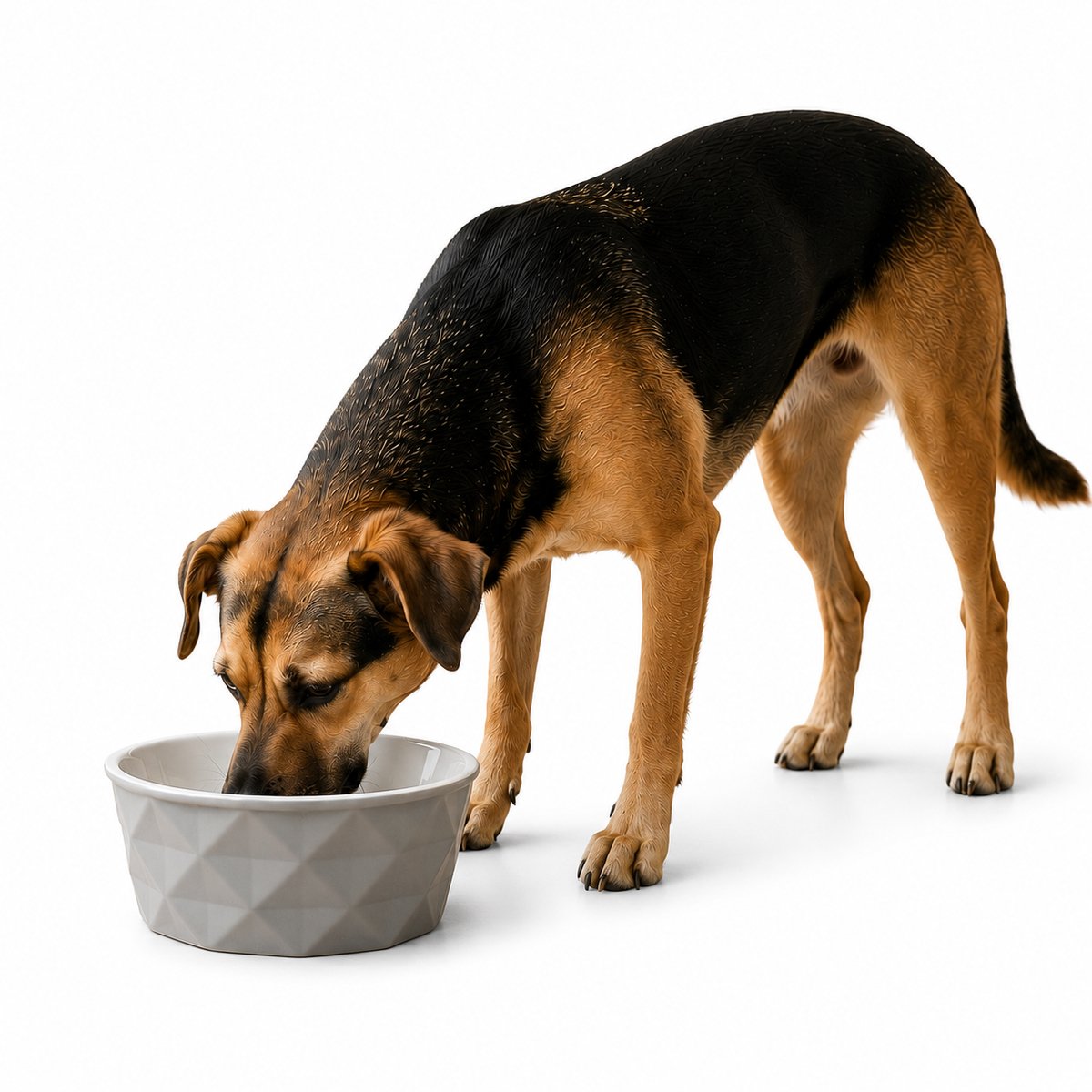 belviona Keramische voerbak hond, antislip & vaatwasserbestendig, 550 ml mat donkergrijs/lichtgrijs