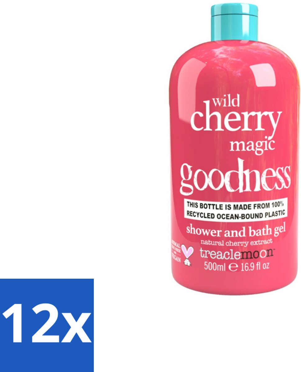 Treaclemoon – Douchegel – Wild Cherry Magic – 500 ml - Voordeelverpakking - 12 stuks