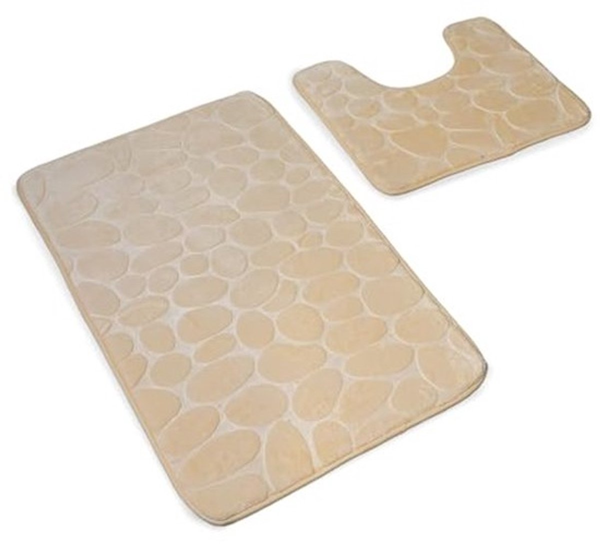 Antislip Badmat Set - 2-delige Memory Foam Badmat en Voetstuk Toilet Mat - Comfortabel en Waterabsorberend