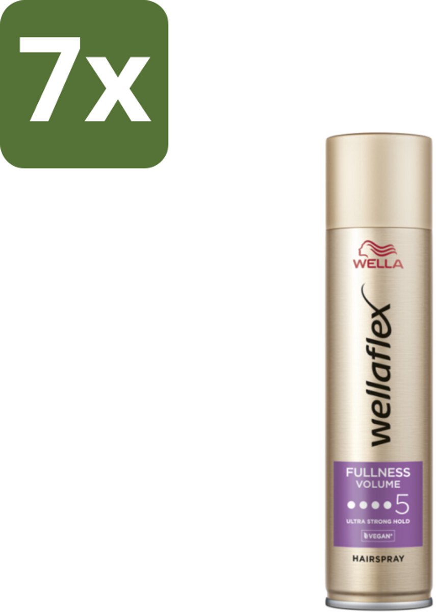 7 x Wella – Flex Fullness Volume Ultra Strong – Haarspray – 250 ml - Haarspray - Volume - Volle Haar - Haartype - Fixatie