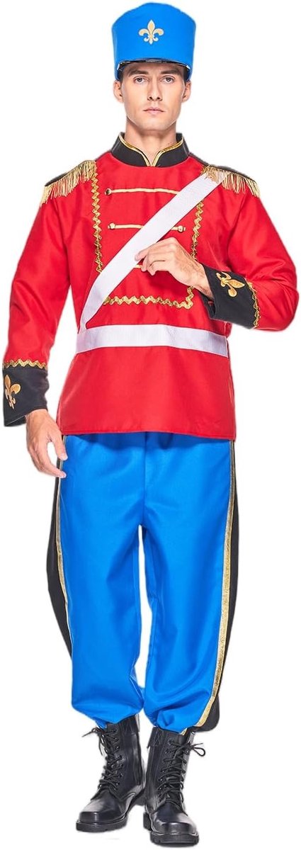 Kerstkostuum voor Mannen als Speelgoed Soldaat - Noelle Notenkraker Outfit voor Feestdagen