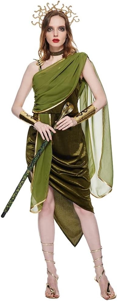 Antieke Egyptische Kostuum voor Vrouwen - Griekse Godin Outfit voor Halloween Feest en Verkleedpartijen