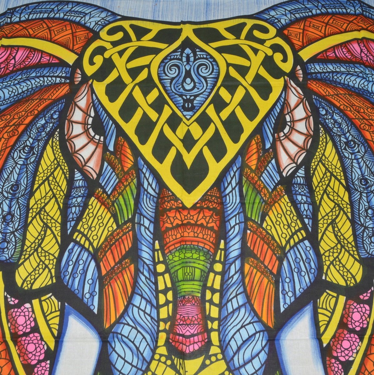 XXL Indiase Batik Sprei met Olifant Motief - 230x210 cm