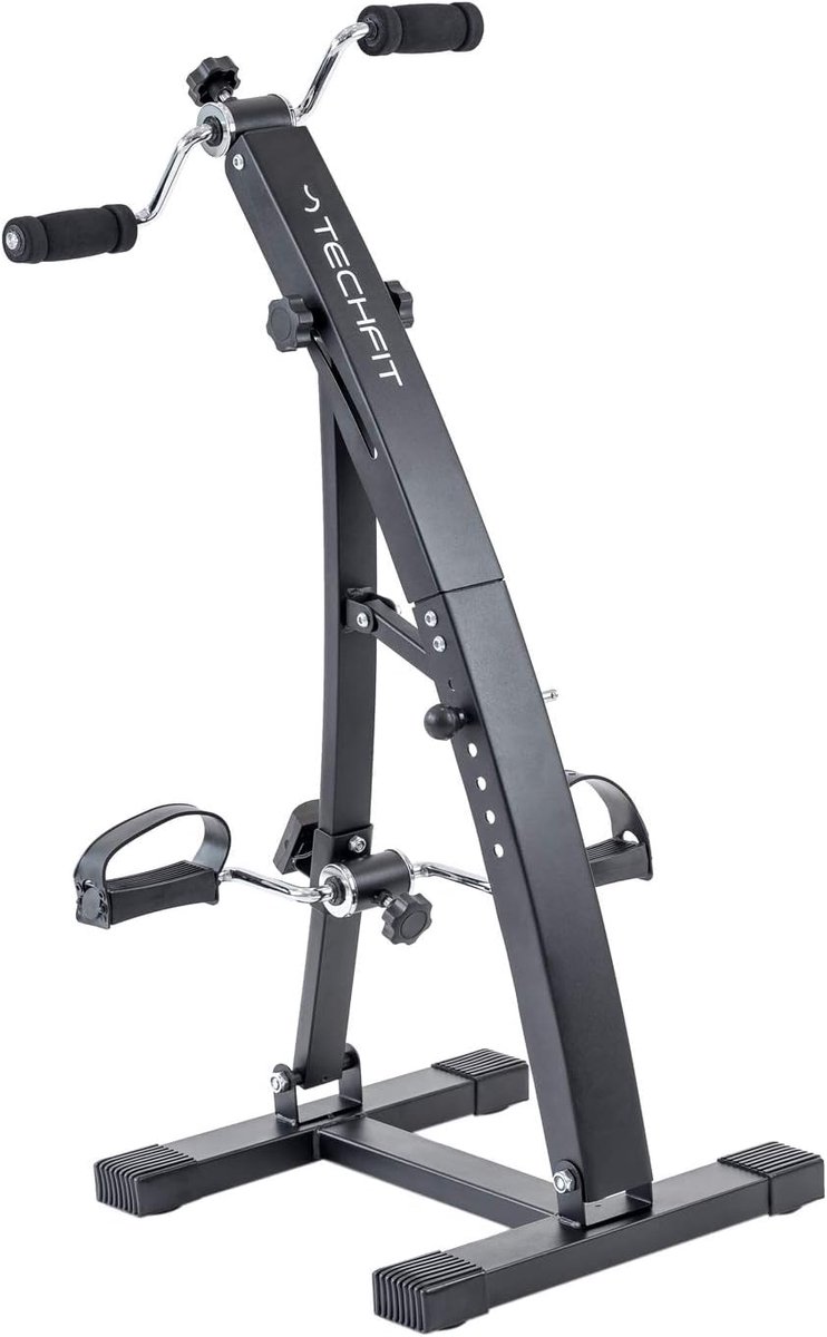 TechFit Mini Recovery Bike met verstelbare dubbele crank, geschikt voor voet- en armoefeningen, geïntegreerde - ShopVlot