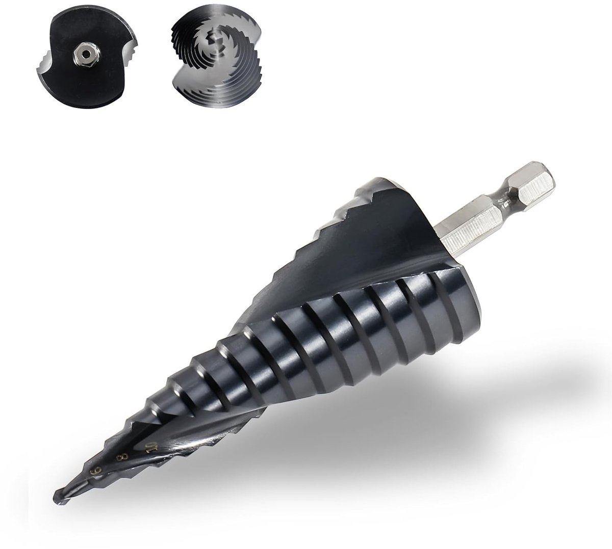 Stalen Trapboor Ø 4-32 mm, TiAlN HSS Cobalt, 15 Niveaus voor Metaal, Kunststof en Hout, Geschikt voor Hardere Materialen en Precisiewerk