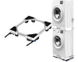 Wasmachine Onderstel - Verrijdbaar Onderstel - Apparaten Verplaatsen - Verstelbare Afmetingen - 42-69 cm - Zwart