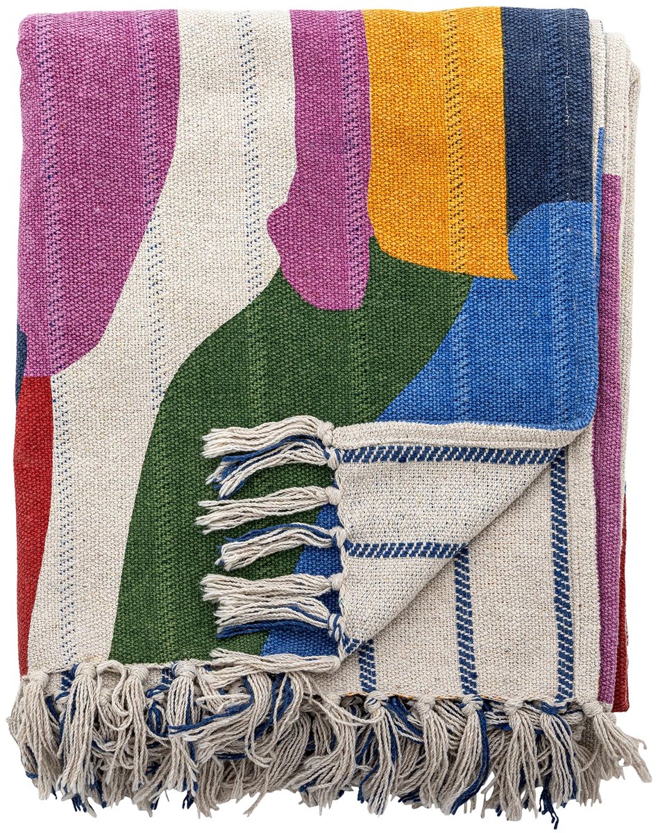 Bloomingville Plaid gerecycled katoen Artista 130x160cm