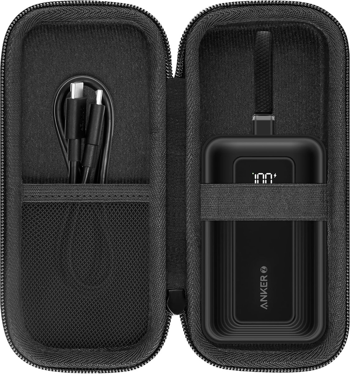 Beschermende Hard Case voor Power Bank 10.000 mAh en 20.000 mAh - Schokbestendige Opberghoes voor Elektronische Apparaten, Zwart, Duurzaam en Functioneel