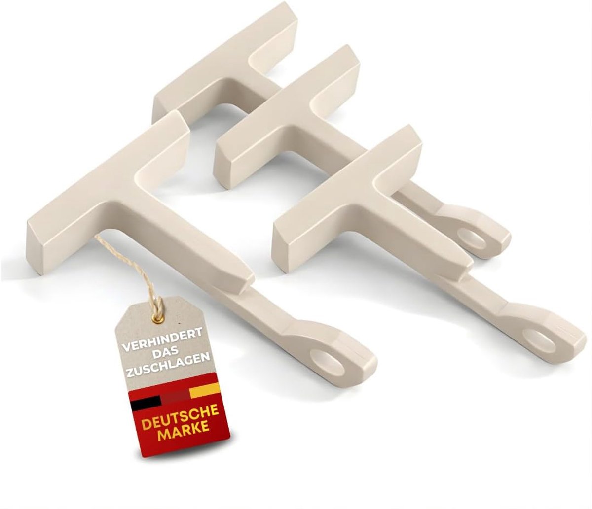 Quality Collection - Raamvastzetter voor kiepramen - Raamstopper - Set van 4 - Beige - ShopVlot