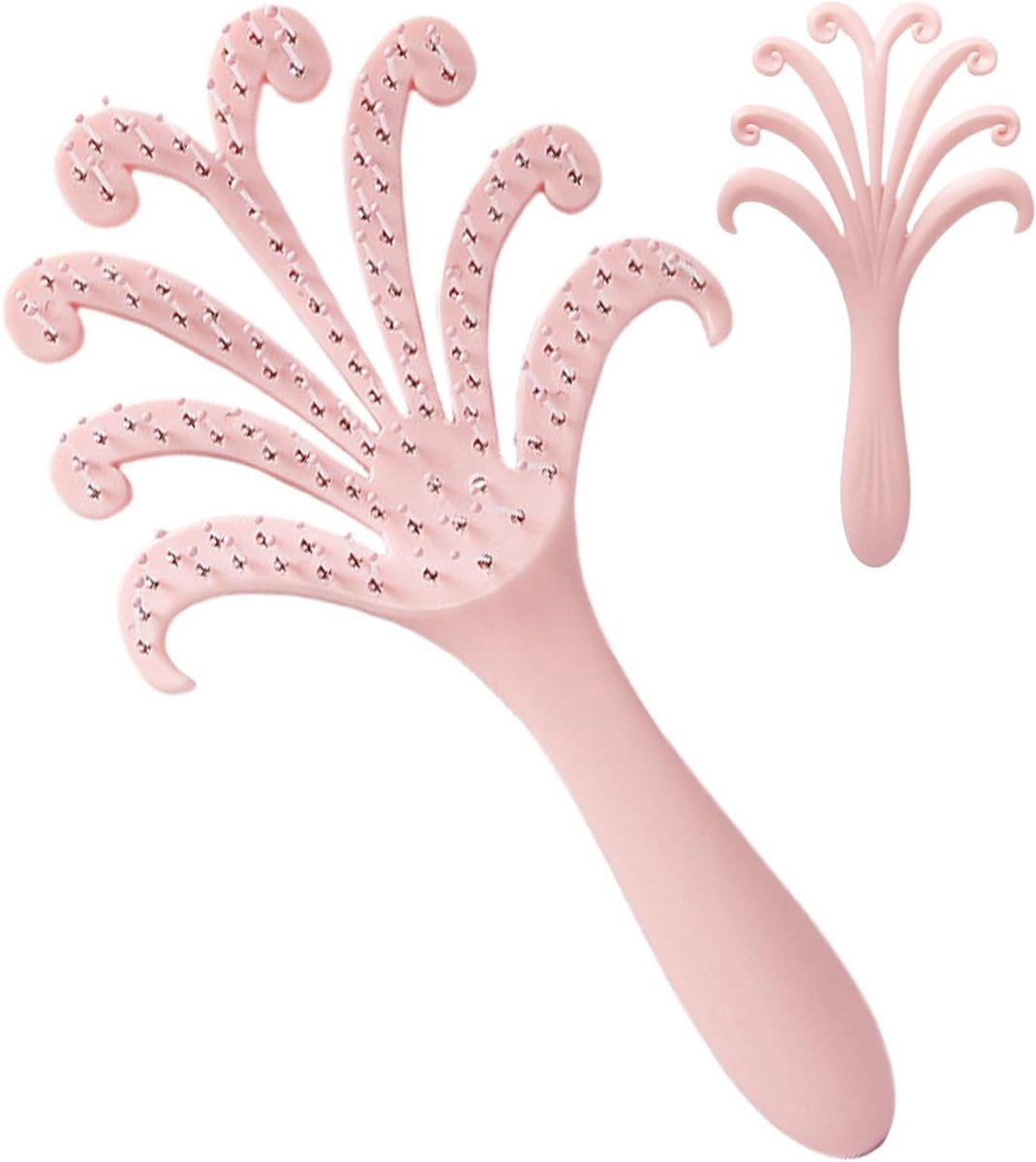 Hoofdhuid Massager - Octopus Borstel - Dagelijkse Ontspanning - Flexibel Octopus Design - 11 x 20 cm - Zwart