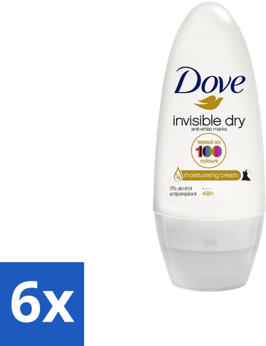Dove - Deodorant - Roller - Invisible Dry - 50ml x 6