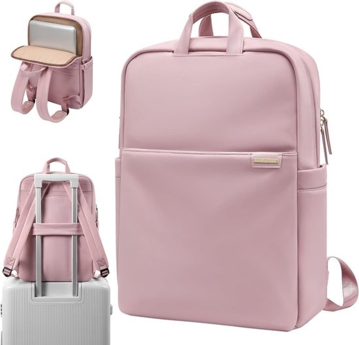Slanke laptoprugzak voor dames en heren - Lichtgewicht en Elegant voor Woon-werkverkeer 40 cm