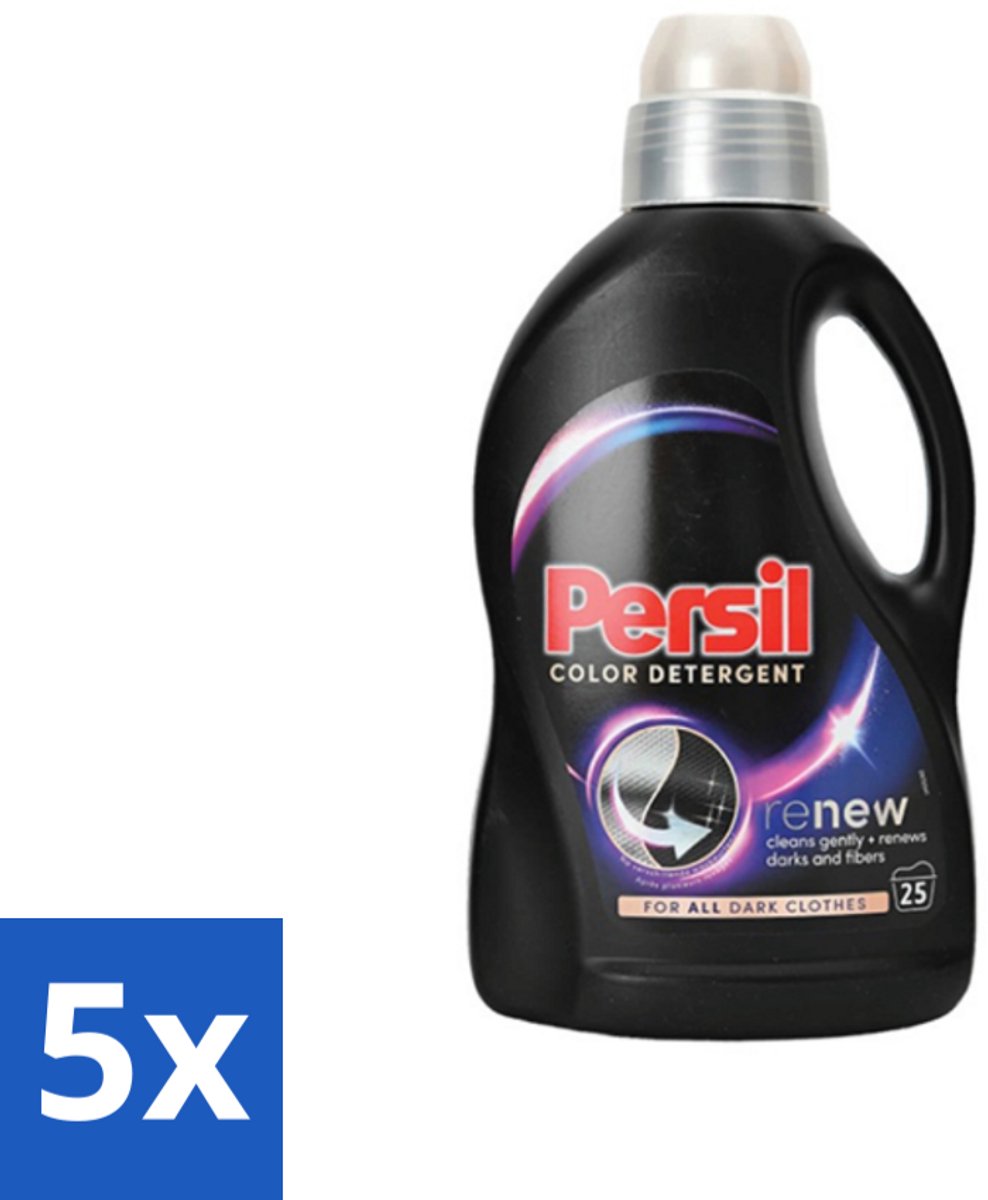 Persil Color Detergent - Vloeibaar Wasmiddel - Donkere Was - 25 Wasbeurten - Bulkverpakking - 5 stuks