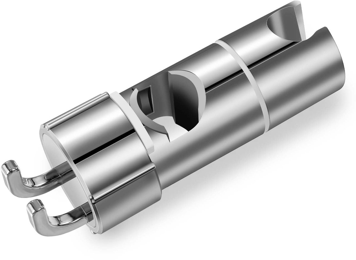 Vinabo Douchekophouder, douchehouder zonder boren, 18-25 mm, diameter verstelbaar, handdouche met haak, eenvoudige - ShopVlot
