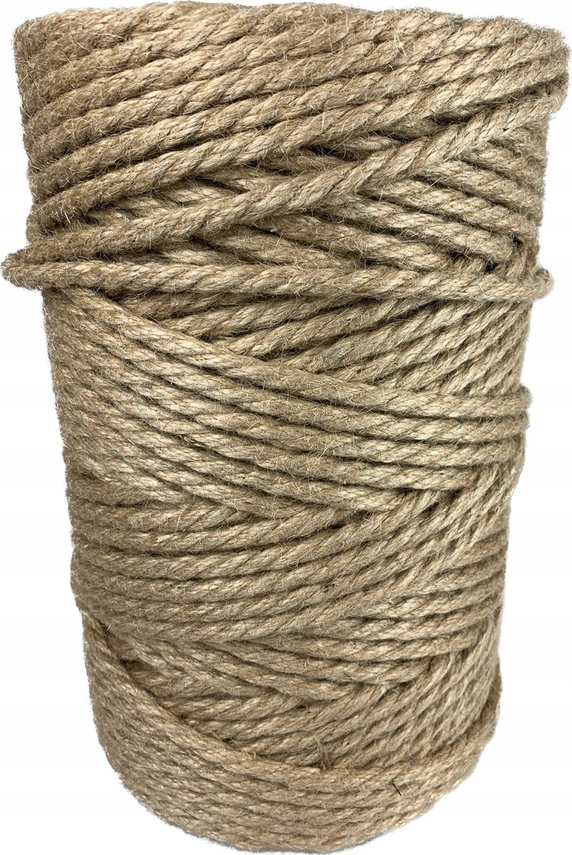 Jutekouw 12 mm - 50 meter, Touw voor Schepen, Klimpalen & Decoratie
