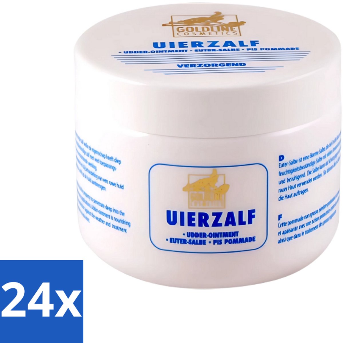 24 x Goldline - Uierzalf - Bodycrème - Beschermend - 250 ml - Uierzalf - Huidbescherming - Huidverzorging - Droge Huid - Gevoelige Huid