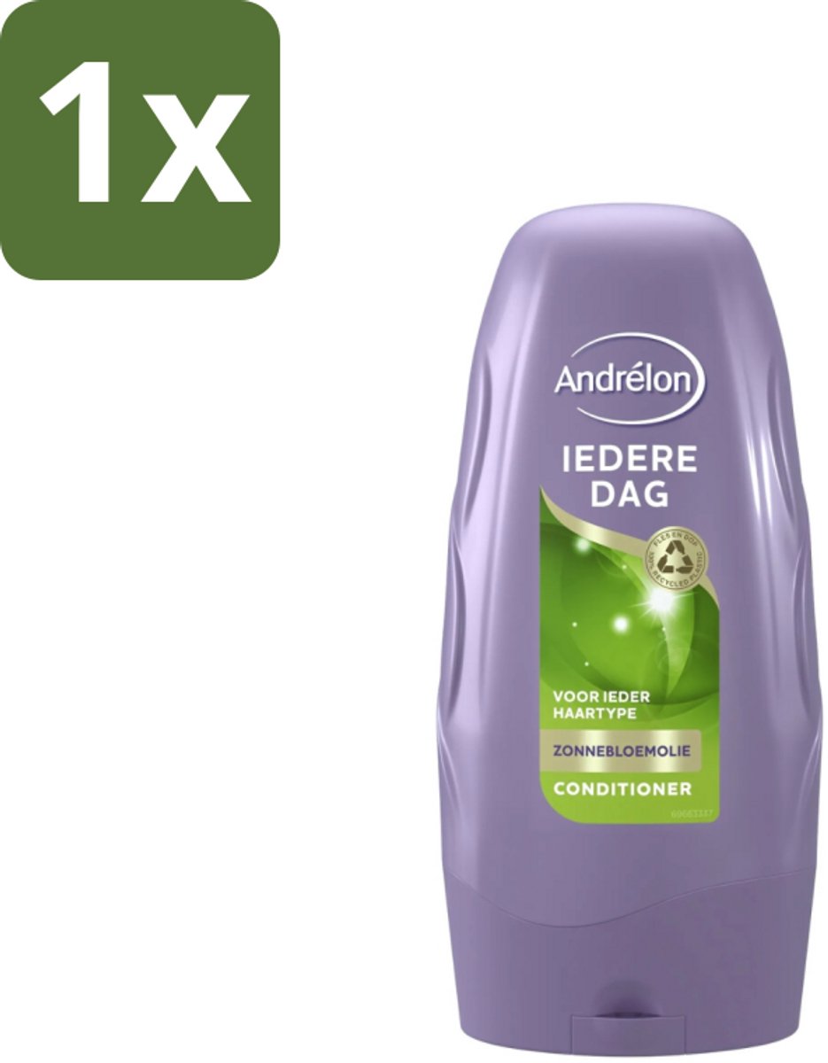 1 x Andrélon Conditioner Iedere Dag 250 ml - Haartype - Haar Verzorging - Dagelijks Gebruik - Zonnebloemolie - Haar Gezondheid